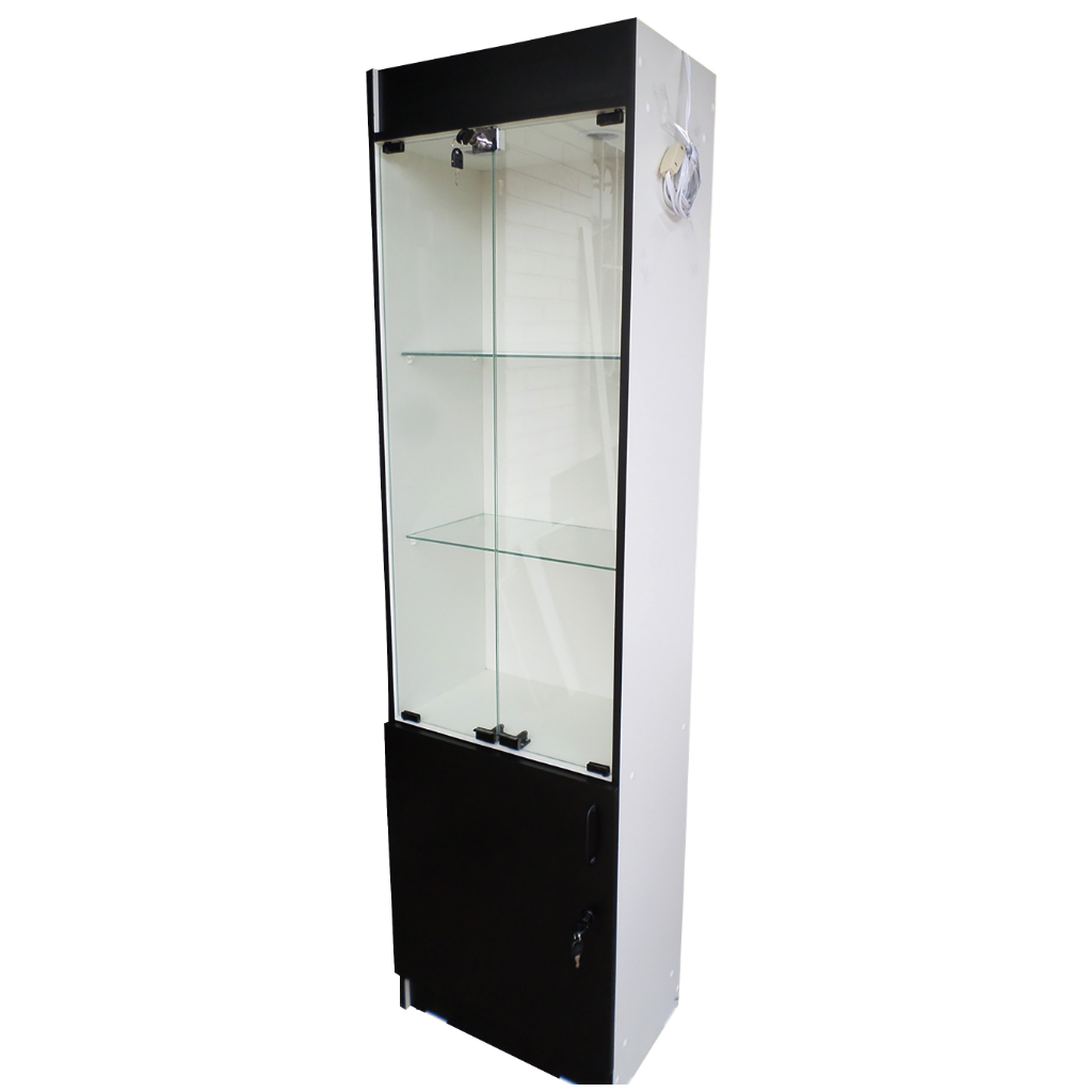 Vitrina Con Bodega En Negro