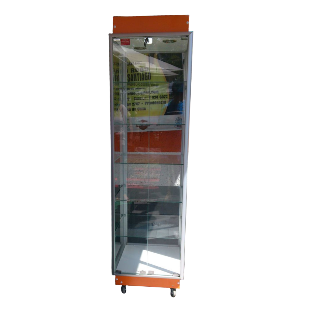 Exhibidor En Aluminio Naranjo