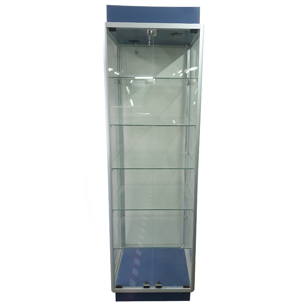 Exhibidor En Aluminio Azul